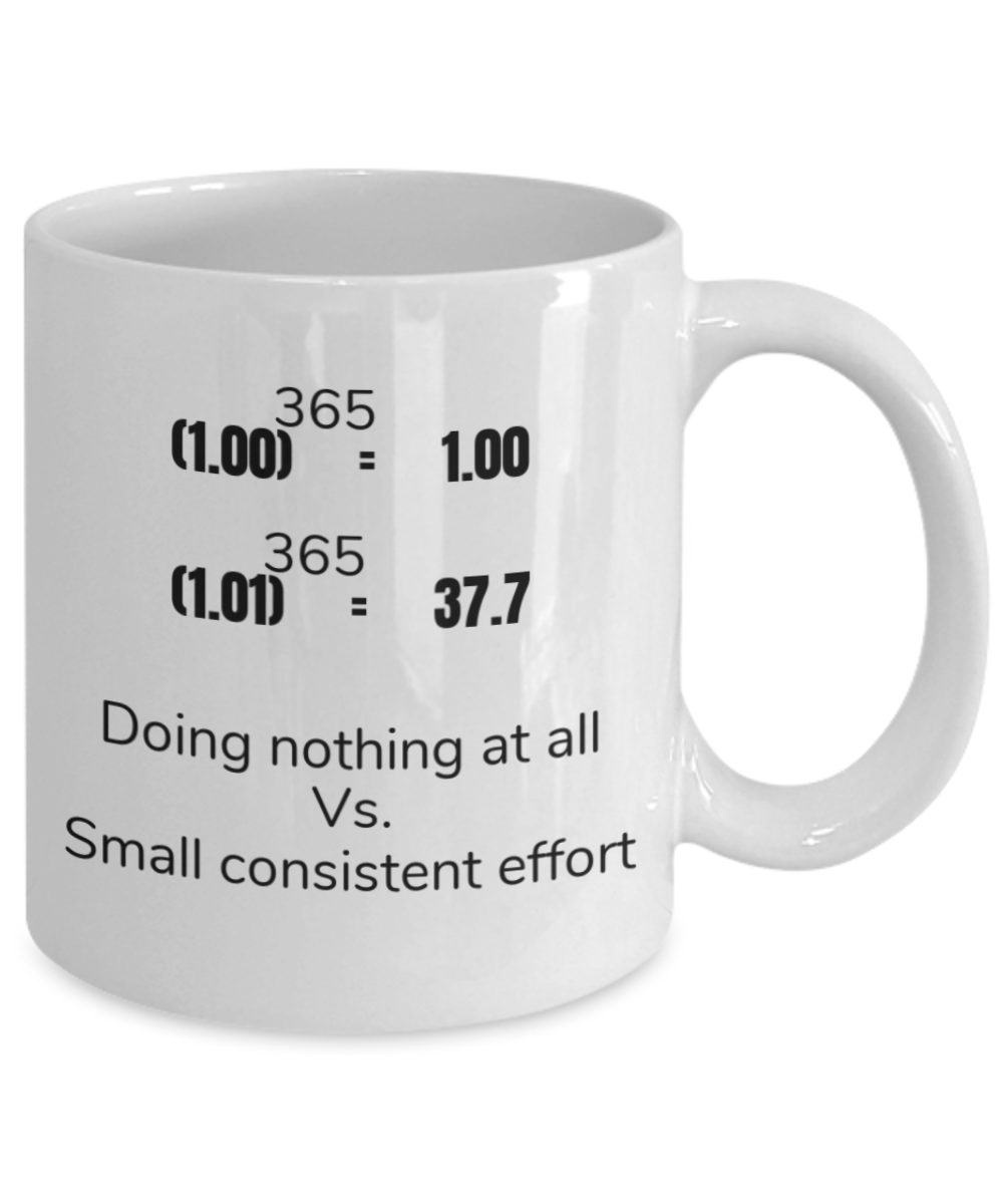 Small consistent effort - White Porcelain Coffee 11 oz