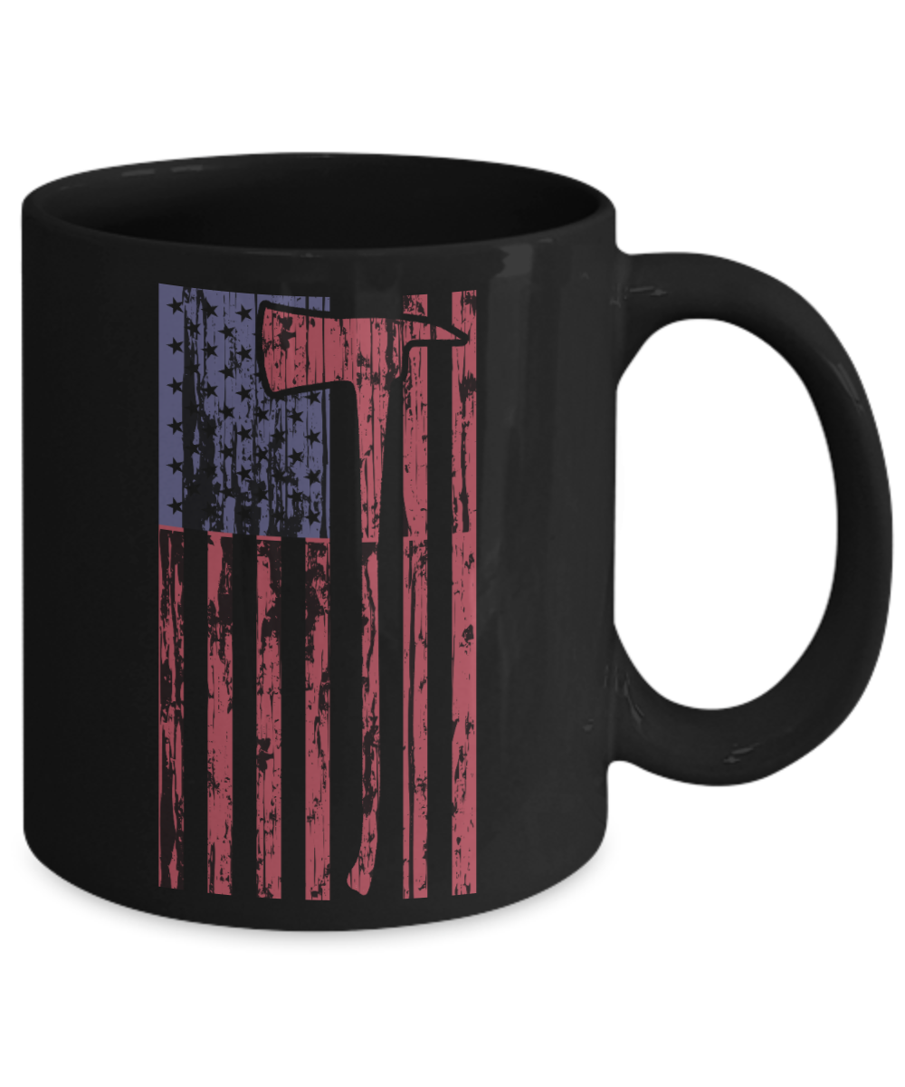 Firefighter - Funny Black Porcelain Coffee Mug Cute Ceramic Cup 11 oz