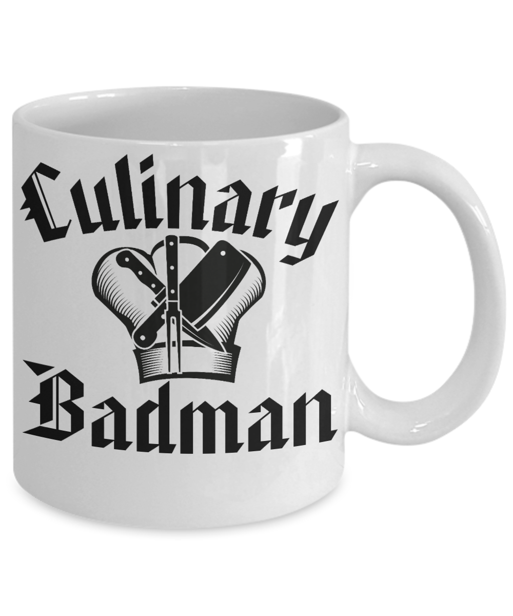 Best Chef Coffee Mug, Culinary Badman-White Porcelain Coffee Mug 11 oz for chef, love, cooking,Dad,Mom