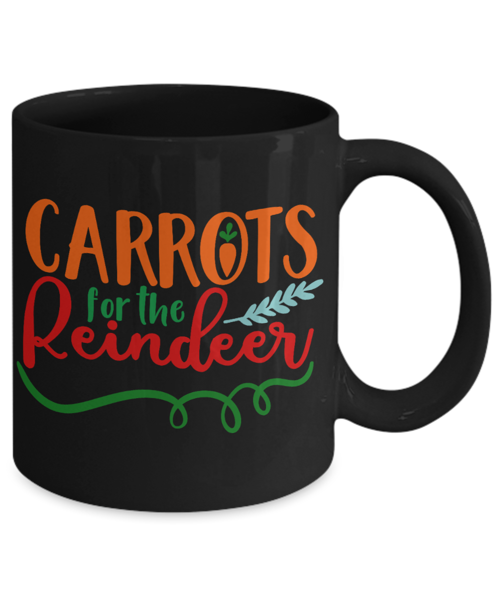 Nightnare before christmas mug - Carrots for the Reindeer - Funny Christmas Gifts Mugs, Christmas Gifts for family Ceramic Cup Black, Funny Mugs Gift Ideas 11 Oz