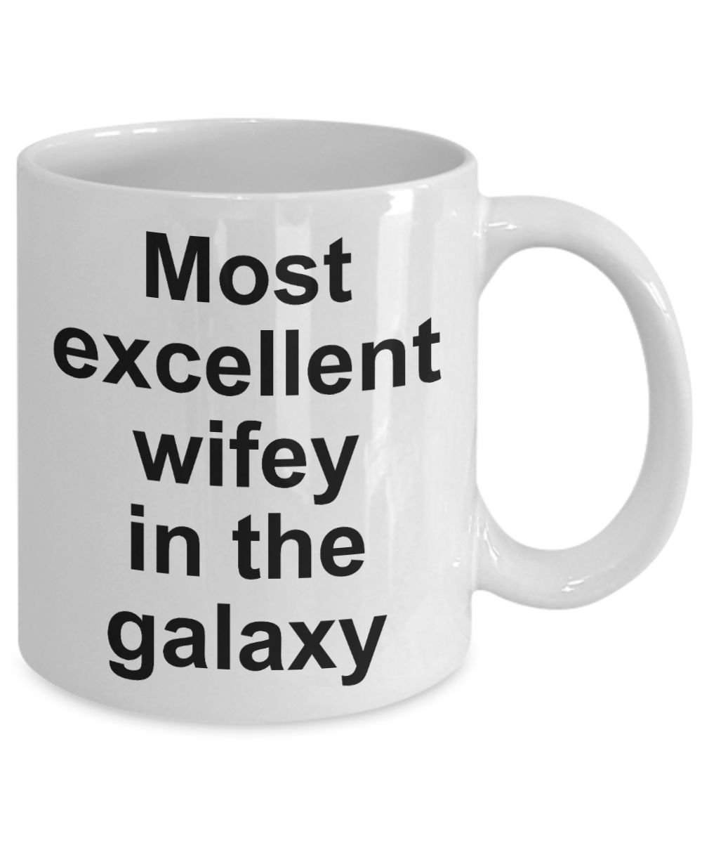 Yoda Best Wife Coffee mug,Most excellent wifey in the galaxy-White Coffee Mug 11 oz