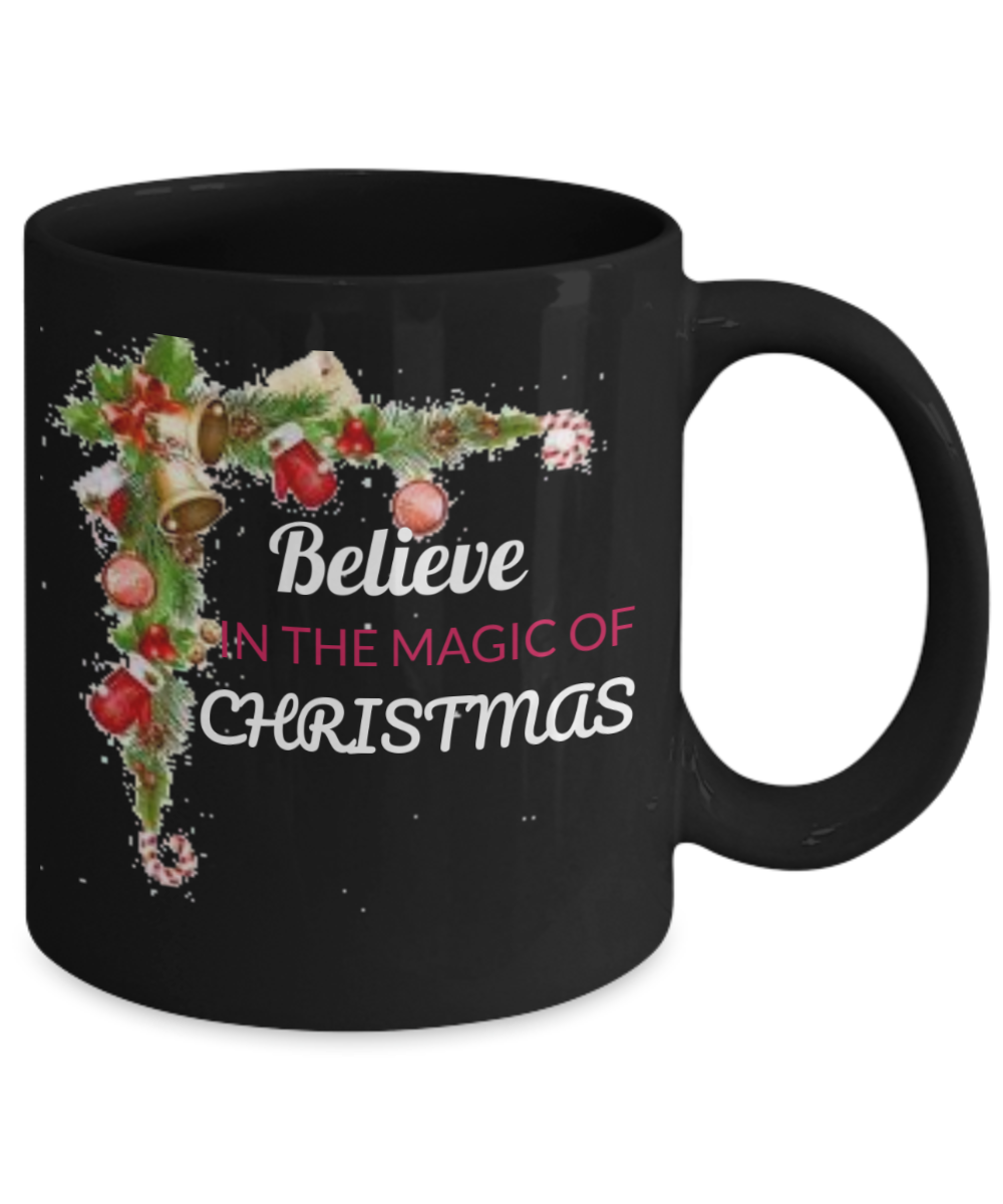 Believe in Santa Mug - Believe Mug, Believe in Santa, Believe in the magic of Christmas, Coffee Cup, Christmas Gift, Christmas Mug