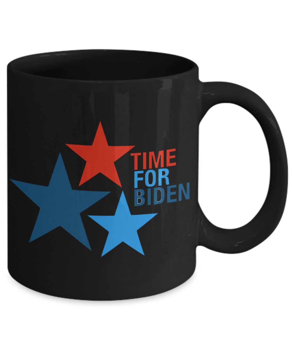 Time For Biden Black Coffee Mug-Joe Biden Coffee Mug/Joe Biden For President 2020/Biden Shop/Joe Biden/Joe Biden Mug/Joe Biden Cup/President Biden/Democrat