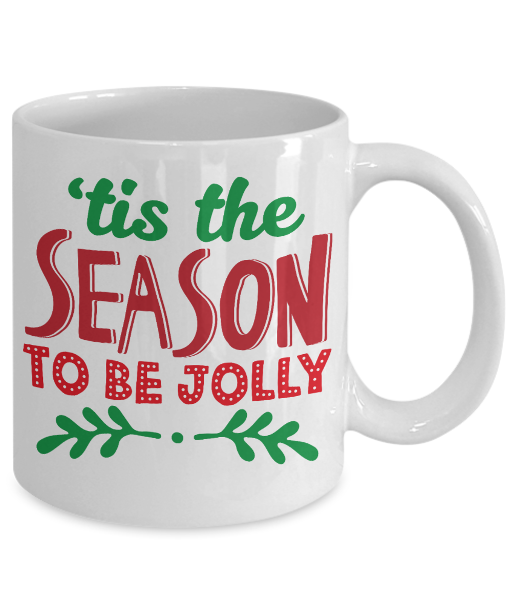Knightmare before christmas mug - Tis The Season To Be Jolly - Funny Christmas Gift Mugs, Christmas Gifts for family Ceramic Cup White, Funny Mugs Gift Ideas 11 Oz