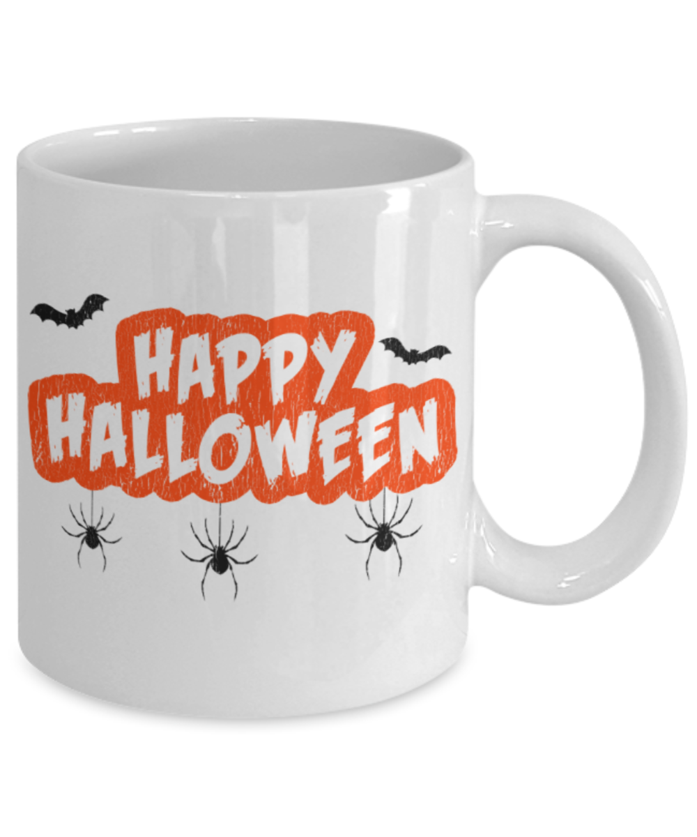 Midnight mug rogue - Happy Halloween - White Porcelain Coffee Mug Cute Ceramic Cup 11 oz