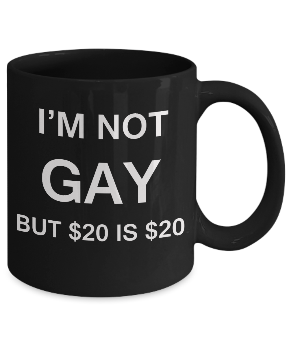 Gifts for closeted gays - I'm no Gay, but $20 is $20 - Gifts for Gays & Gay Partners, Funny Mugs Gift Ideas 11 Oz