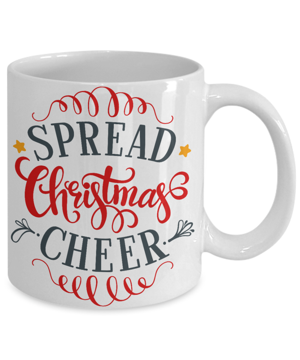 Knightmare before christmas mug - Spread Christmas Cheer - Funny Christmas Gift Mugs, Christmas Gifts for family Ceramic Cup White, Funny Mugs Gift Ideas 11 Oz