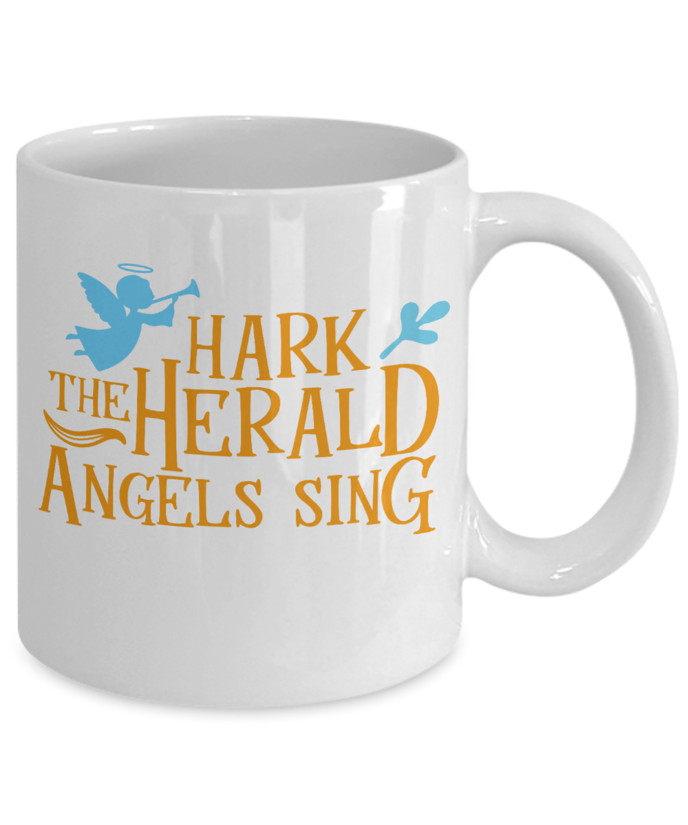 Knightmare before christmas mug - Hark The Herald Angels Sing - Funny Christmas Gift Mugs, Christmas Gifts for family Ceramic Cup White, Funny Mugs Gift Ideas 11 Oz