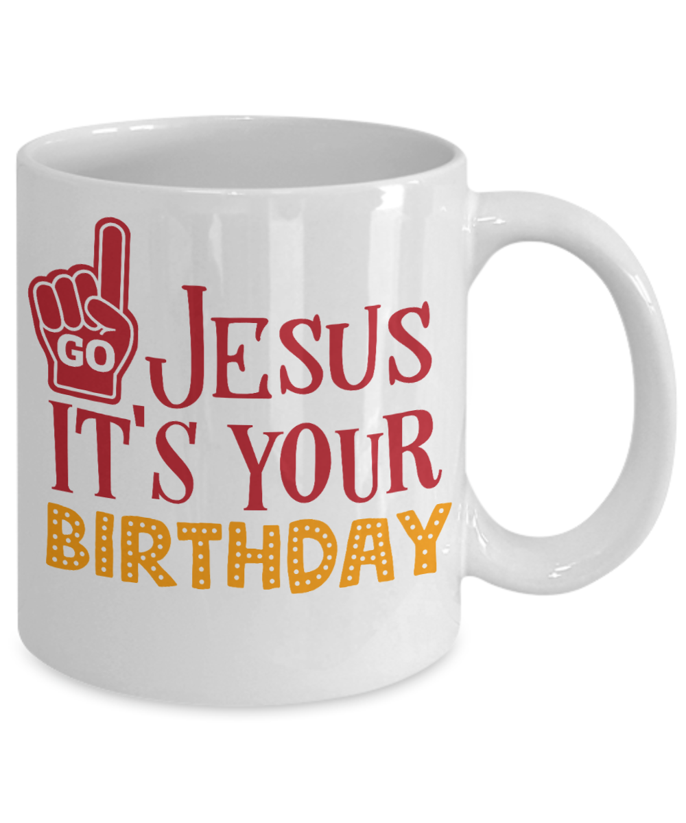 Knightmare before christmas mug - GO Jesus It's Your Birthday - Funny Christmas Gift Mugs, Christmas Gifts for family Ceramic Cup White, Funny Mugs Gift Ideas 11 Oz