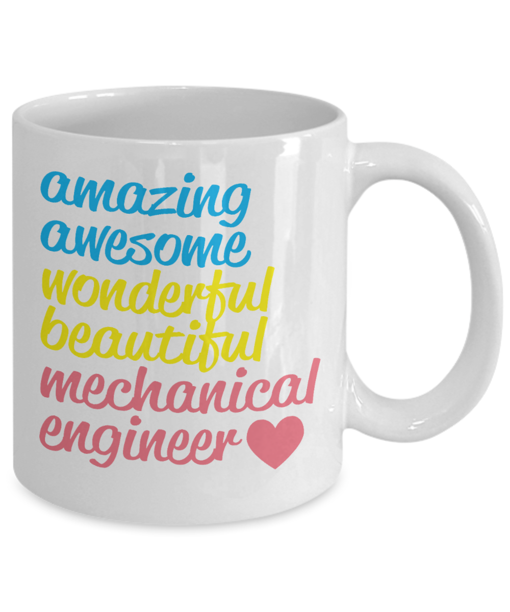 I Am An Engineer Gift Coffee Mug, Amazing, Awesome, Wonderful, Beautiful, Mechanical Engineer -White Porcelain Coffee Mug 11 oz For Engineer, Engineering Student, Graduate, Graduation, Mechanical Engineer