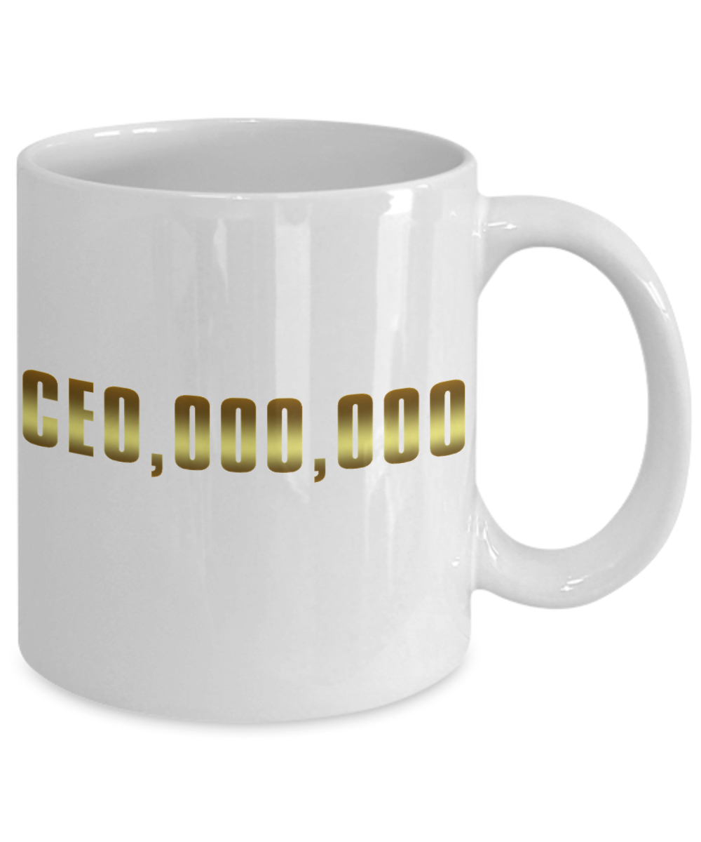 World's Best Boss Coffee Mug, CEO-White Porcelain Coffee Mug 11 oz For Business Man,Entrepreneur, Boss, CEO