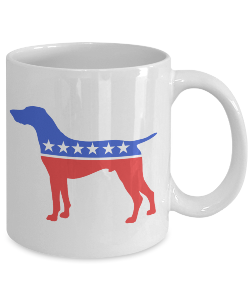 Dog Lovers Gifts , Repuplican - White Coffee Mug Porcelain Tea Cup 11 oz - Great Gift