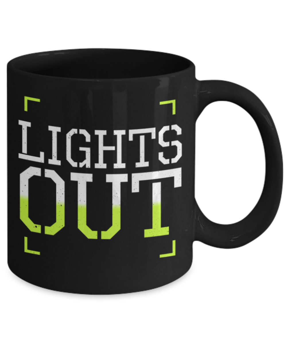 Lights Out - Funny Black Porcelain Coffee 11 oz