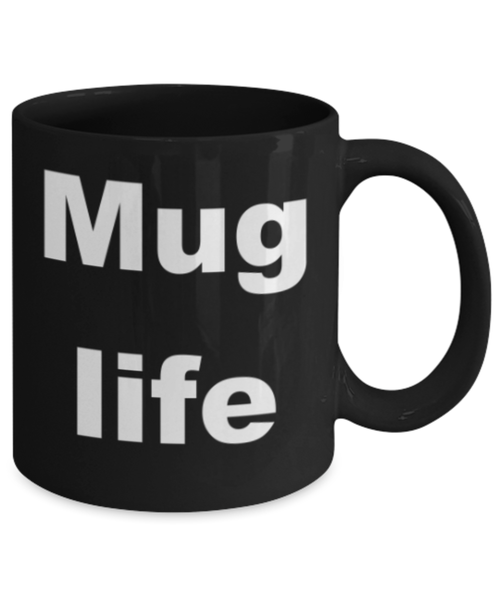 Mug Life - Black Porcelain Coffee 11 oz