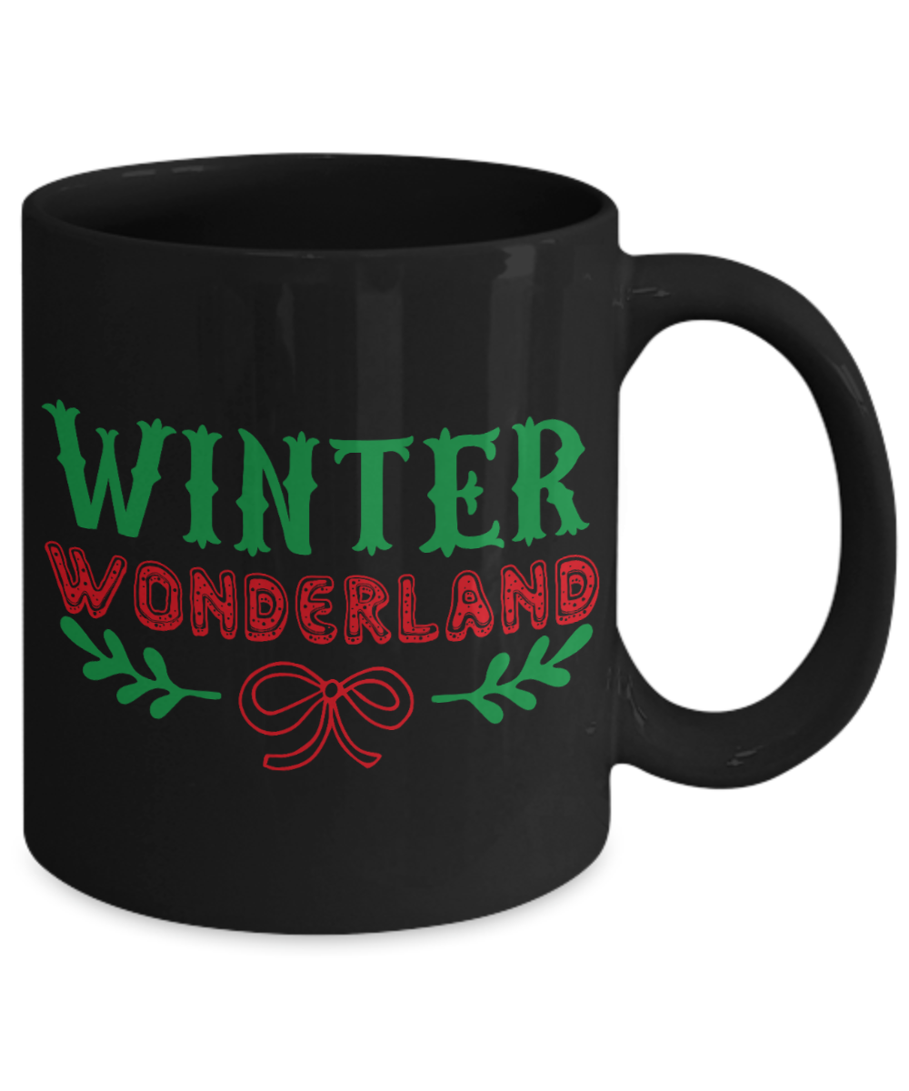 Knightmare before christmas mug - Winter Wonderland - Funny Christmas Gifts Mugs, Christmas Gifts for family Ceramic Cup Black, Funny Mugs Gift Ideas 11 Oz