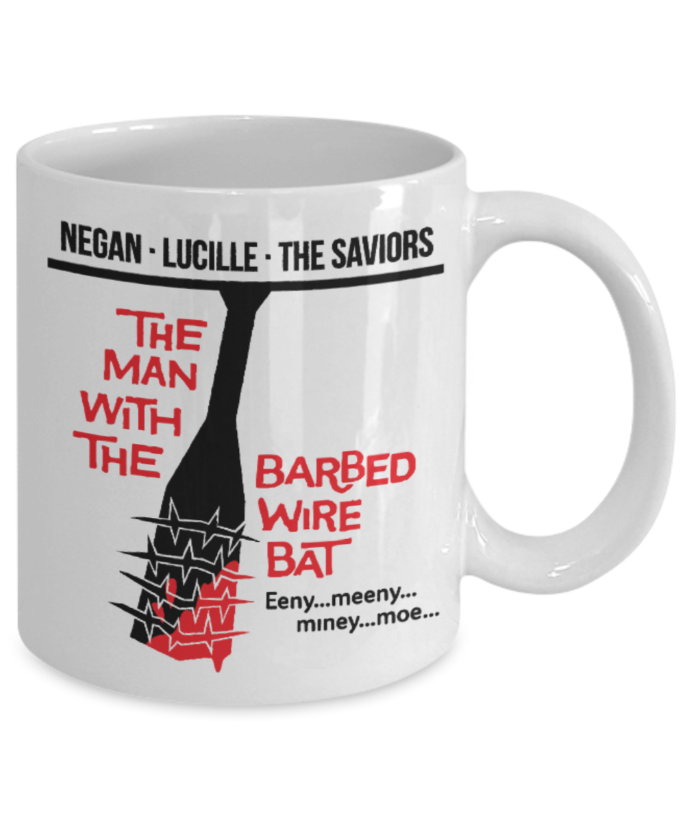 Plants vs zombies gift box mugs , The Man with the Bat - White Coffee Mug Porcelain Tea Cup 11 oz - Great Gift