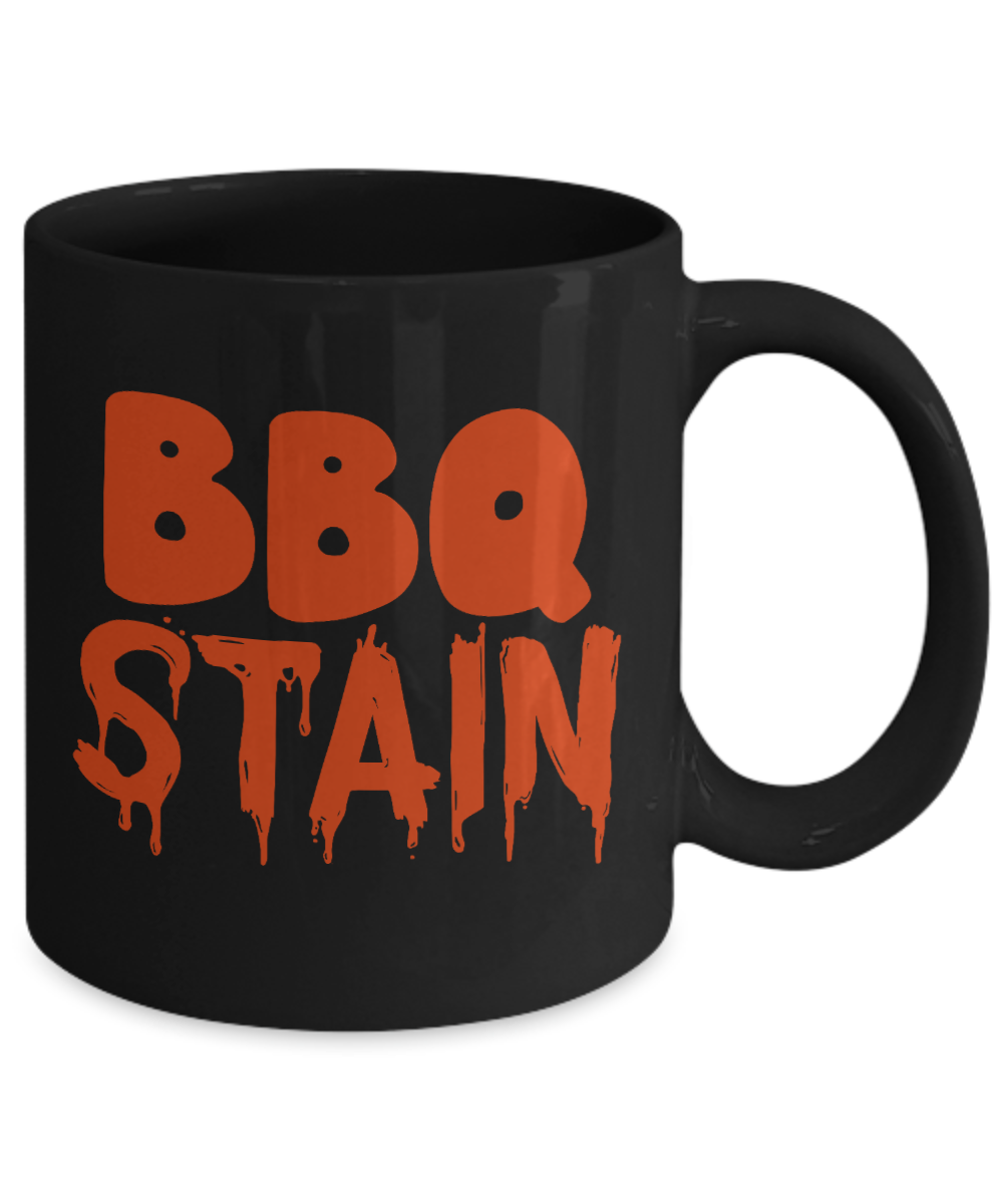 Grill Master Coffee Mug, BBQ Stain-Black Porcelain Coffee Mug 11 oz for Bbq,Grilling, barbecue, grill, lover,master,dad,mom