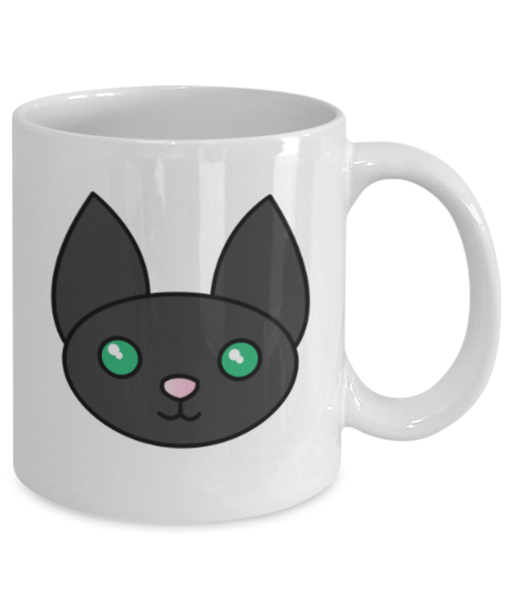 Gift gor cat lovers , Cats - White Coffee Mug Porcelain Tea Cup 11 oz - Great Gift