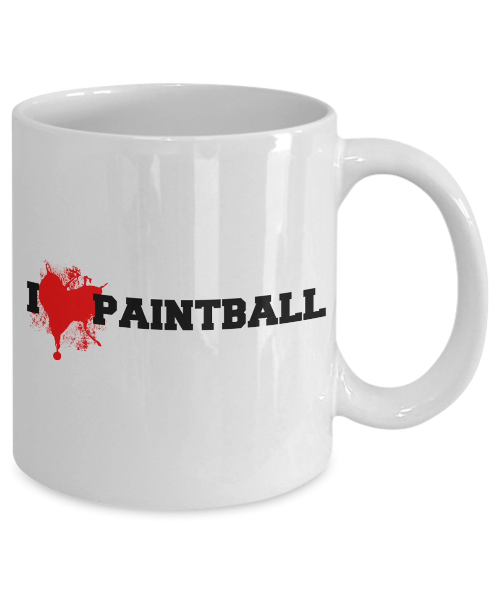 Paintballing Is How I Relax, I Love Paintball - White Porcelain Coffee Mug 11 oz For Paintball Player, Paintball Lover, Father, Brother, Sister, Christmas Gift