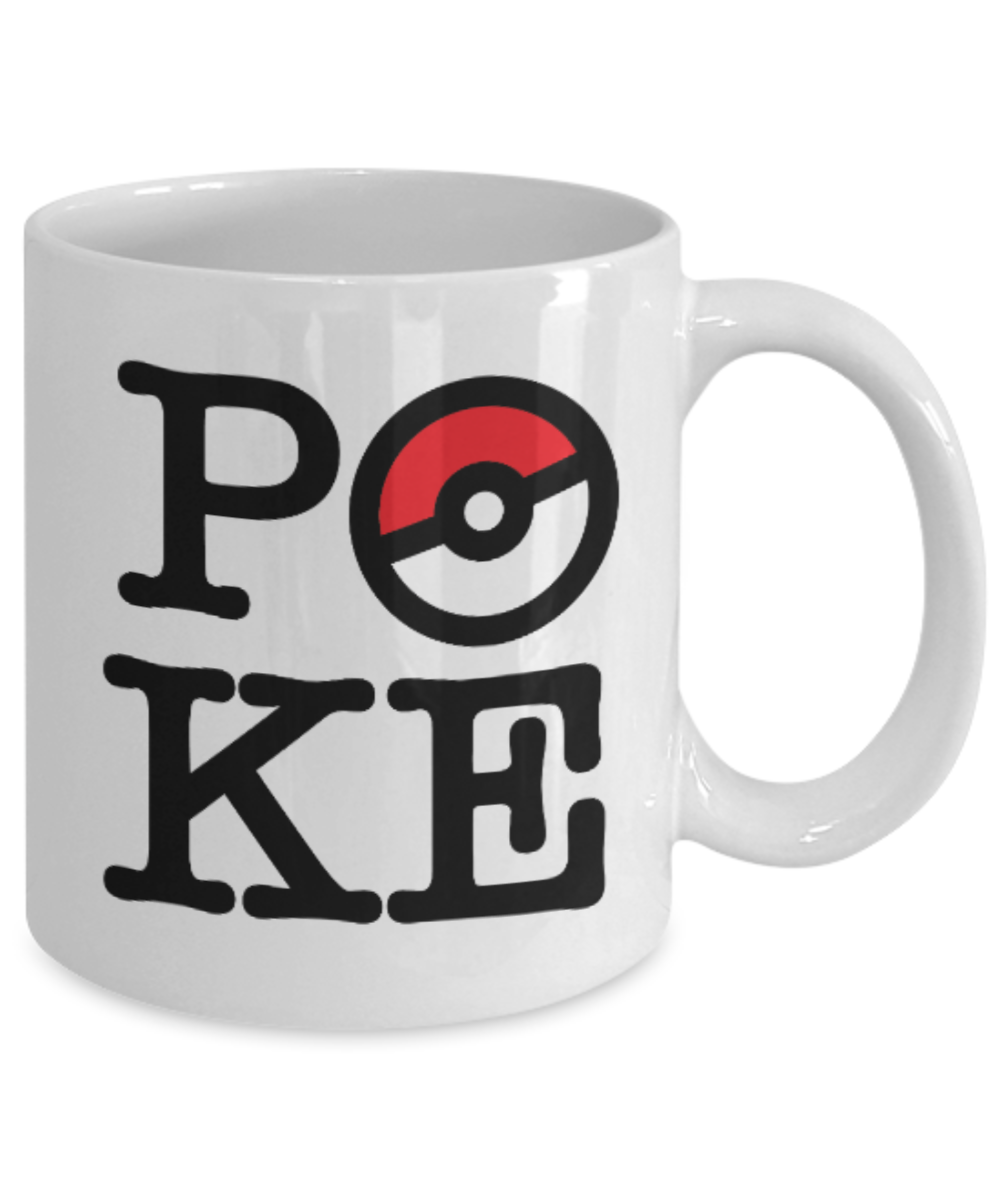 Games Classis Poke - White Coffee Mug Porcelain Tea Cup 11 oz - Great Gift