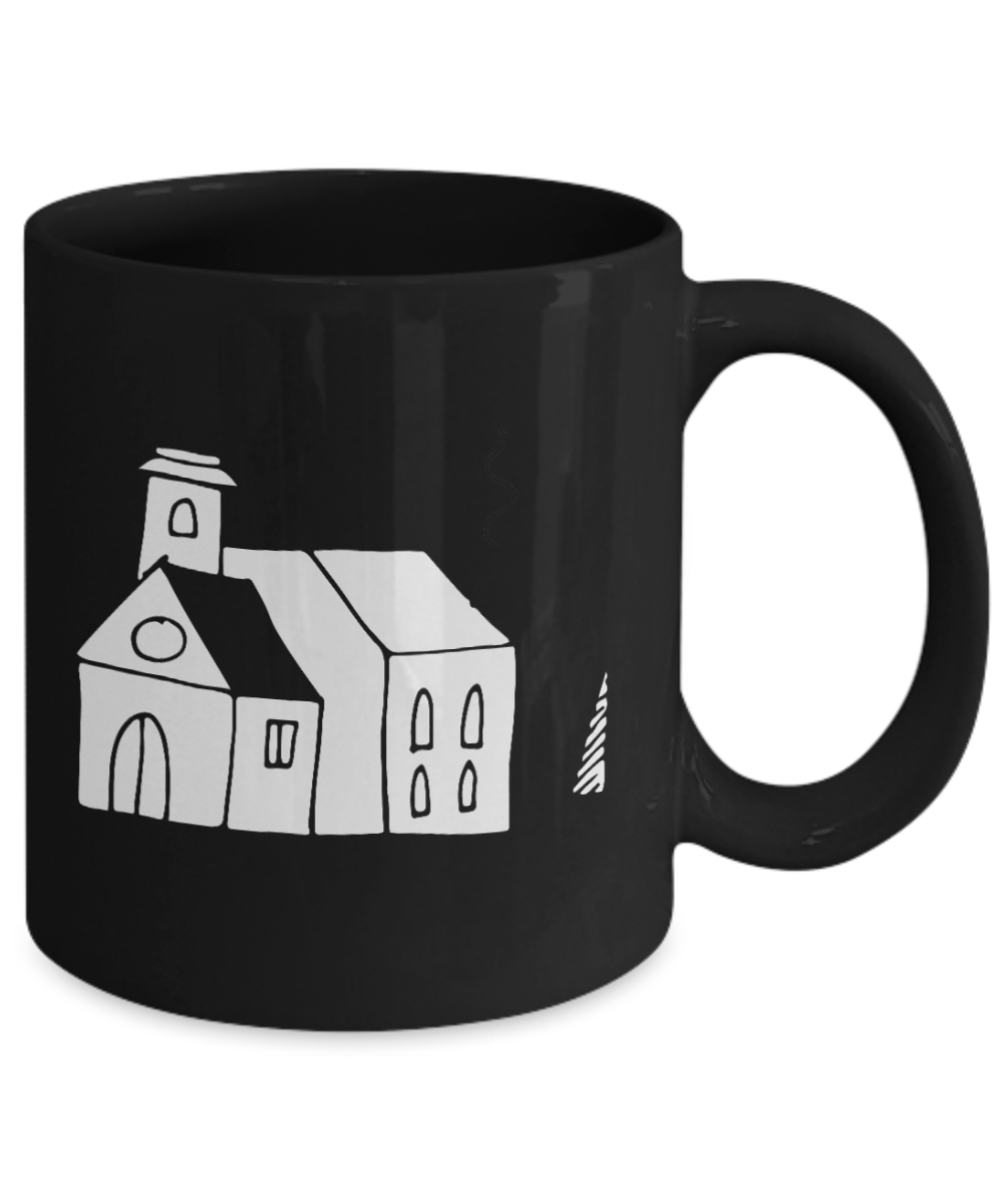Knightmare before christmas mug - Christmas Doodle Home - Funny Christmas Gifts Mugs, Christmas Gifts for family Ceramic Cup Black, Funny Mugs Gift Ideas 11 Oz