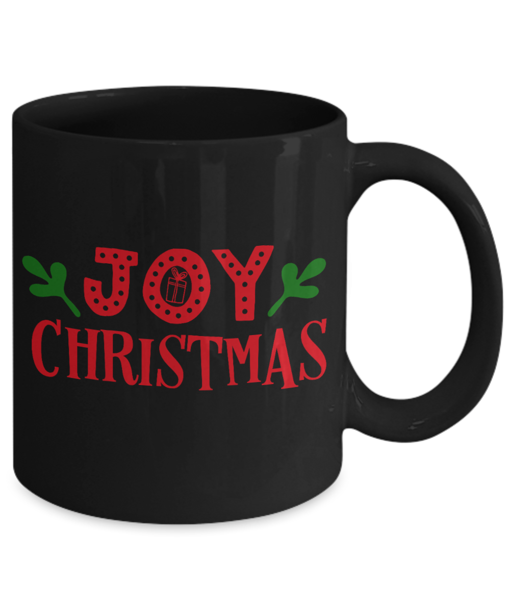 Knightmare before christmas mug - Joy Christmas - Funny Christmas Gifts Mugs, Christmas Gifts for family Ceramic Cup Black, Funny Mugs Gift Ideas 11 Oz