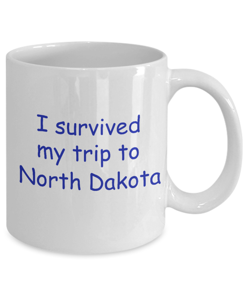 North Dakota Navy Blue Design Mugs - Black Coffee Mug Tea Cup 11 oz Gift