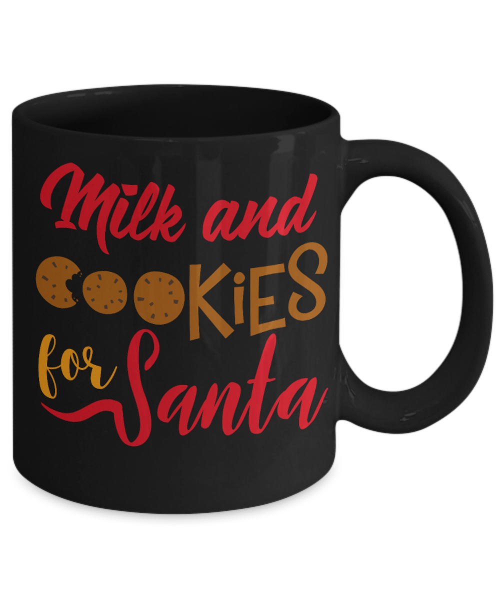 Knightmare before christmas mug - Milk and Cookies for Santa - Funny Christmas Gifts Mugs, Christmas Gifts for family Ceramic Cup Black, Funny Mugs Gift Ideas 11 Oz