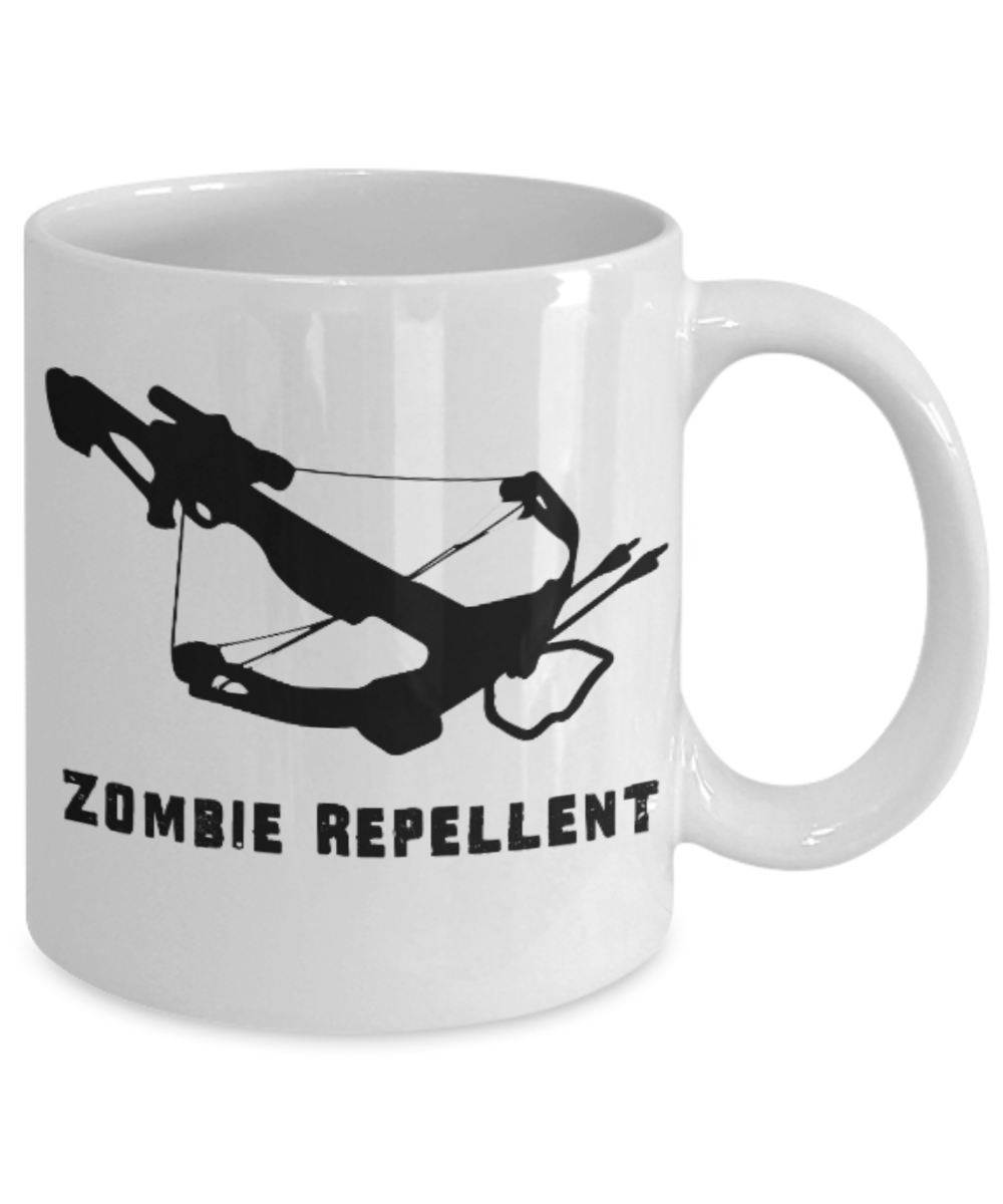 Plants vs zombies gift box mugs , Zombie Repellent Bow & Arrow - White Coffee Mug Porcelain Tea Cup 11 oz - Great Gift