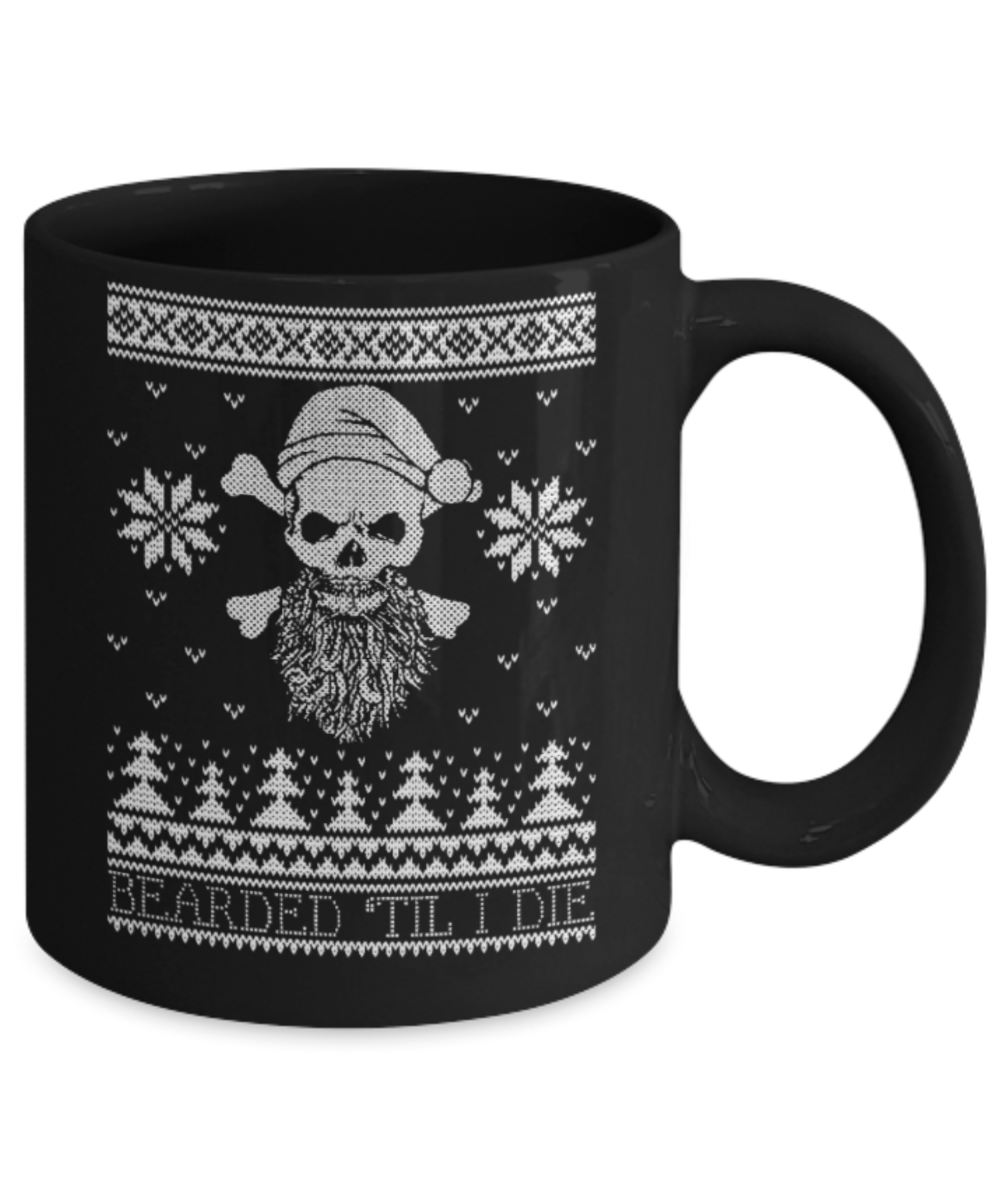Peets coffee k cups christmas blend , Bearded Till I die - Black Coffee Mug Porcelain Tea Cup 11 oz - Great Gift