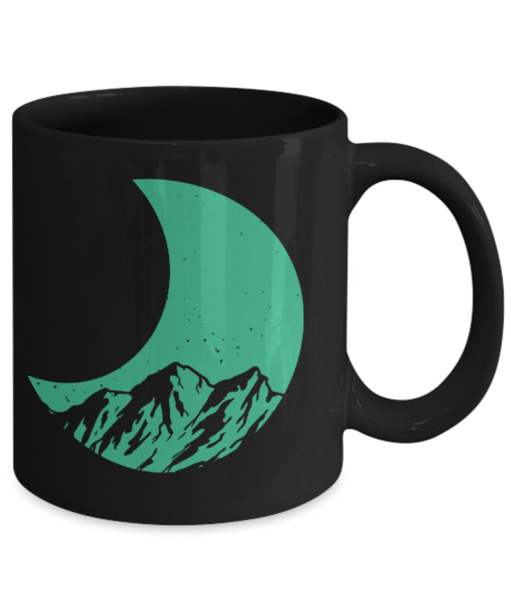 Fashion/Trends Lovers mugs , Fashion Moon - Black Coffee Mug Porcelain Tea Cup 11 oz - Great Gift