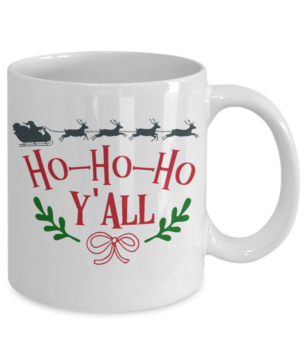 Knightmare before christmas mug - Ho Ho Ho Y'all - Funny Christmas Gift Mugs, Christmas Gifts for family Ceramic Cup White, Funny Mugs Gift Ideas 11 Oz