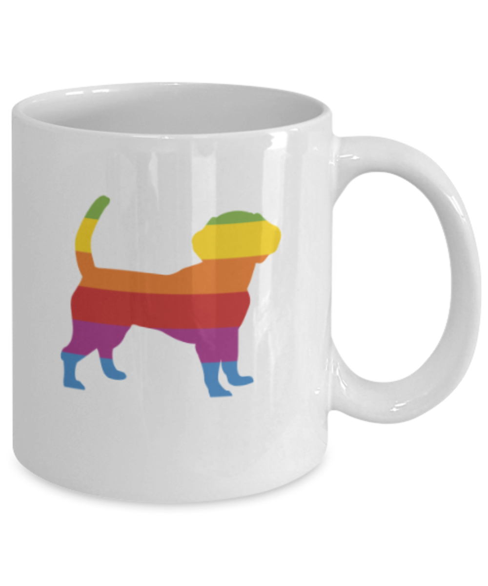 Gift gor dog lovers , Think Beagle - White Coffee Mug Porcelain Tea Cup 11 oz - Great Gift