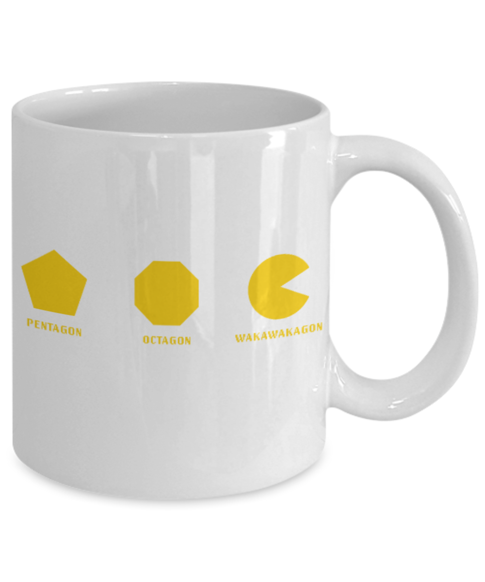 Pop culture lovers mugs , Wakawakagon - White Coffee Mug Porcelain Tea Cup 11 oz - Great Gift