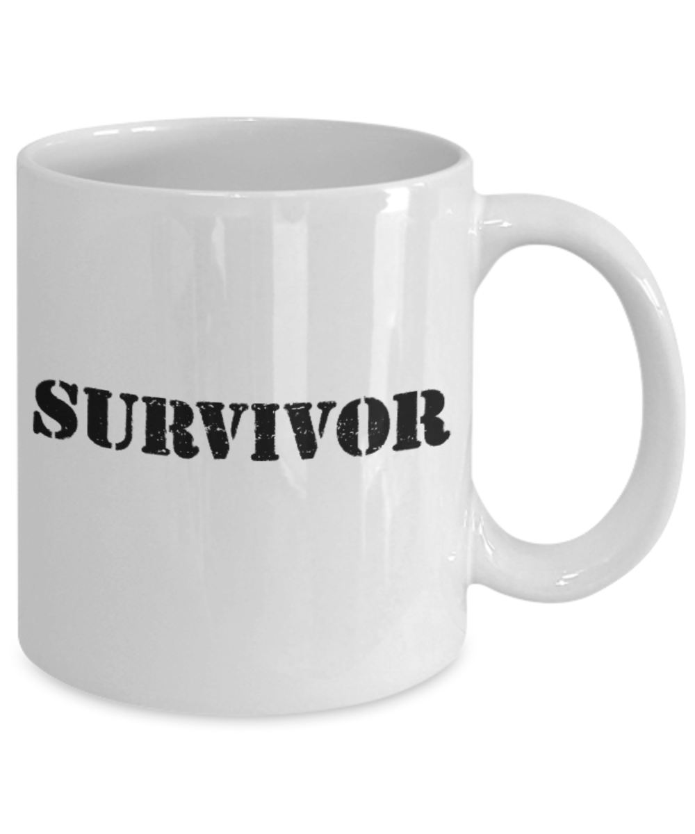 Plants vs zombies gift box mugs , Survivor - White Coffee Mug Porcelain Tea Cup 11 oz - Great Gift