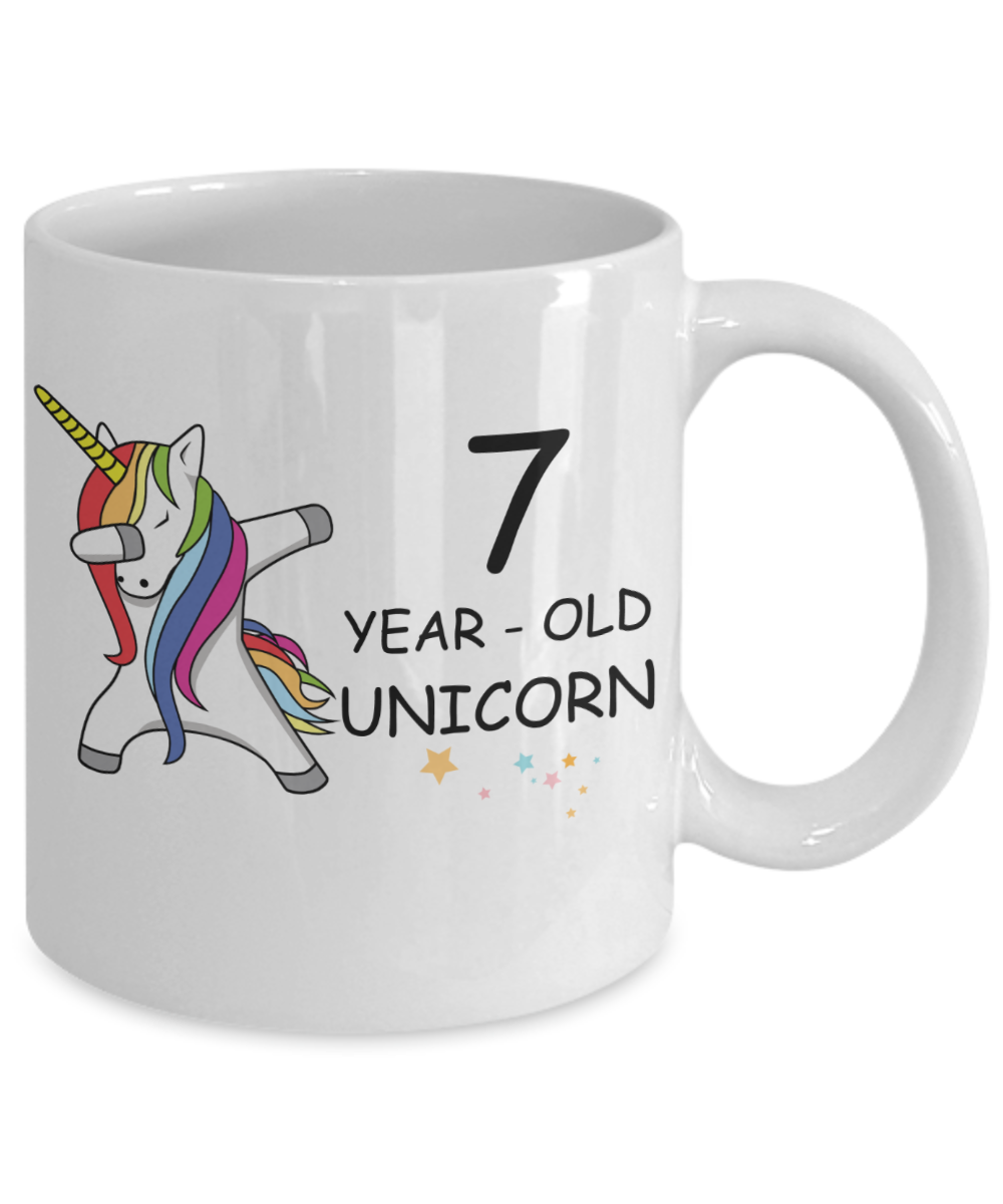 7th Birthday Gift for Women - 7 Year Old Unicorn Dabbing Mug - Funny White Porcelain Coffee 11 oz for Grandma, Mom, Sister, Best Friend, Women, Her - Legends are Born In 2013