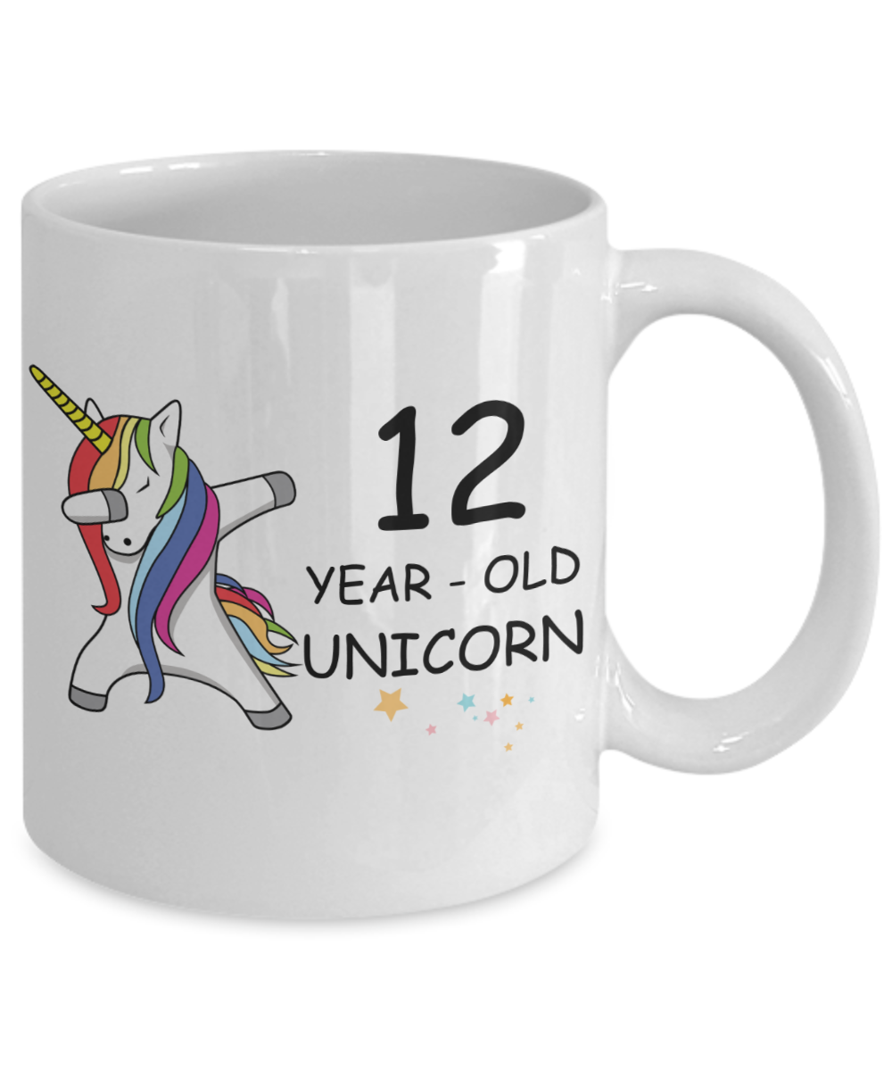 12th Birthday Gift for Women - 12 Year Old Unicorn Dabbing Mug - Funny White Porcelain Coffee 11 oz for Grandma, Mom, Sister, Best Friend, Women, Her - Legends are Born In 2008