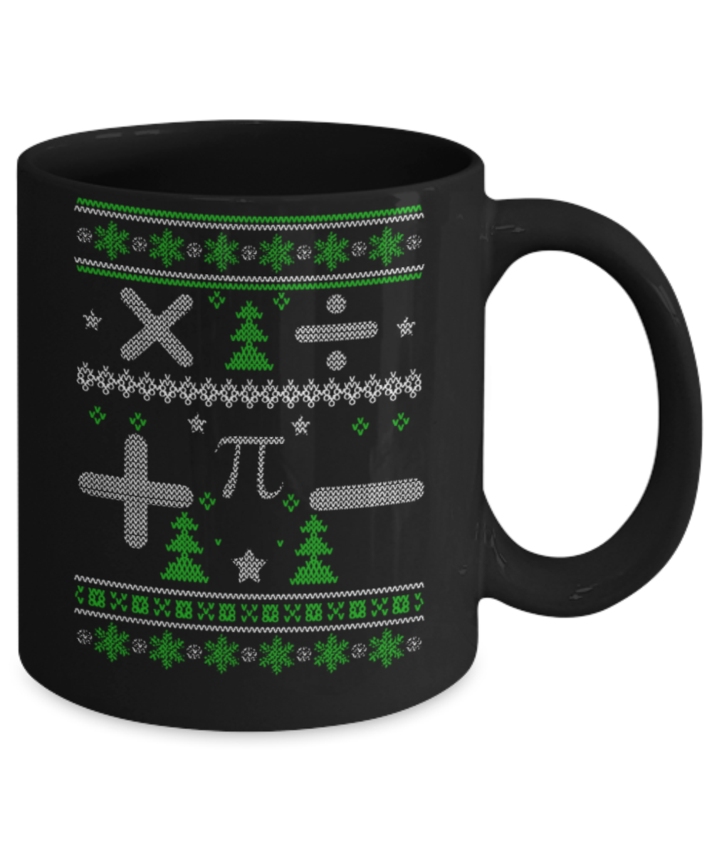 Peets coffee k cups christmas blend , Christmas Mathematics - Black Coffee Mug Porcelain Tea Cup 11 oz - Great Gift