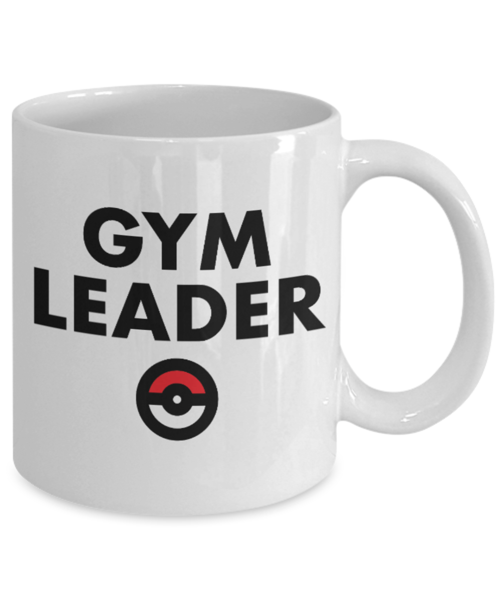 Games Lovers mugs Gym Leader - White Coffee Mug Porcelain Tea Cup 11 oz - Great Gift