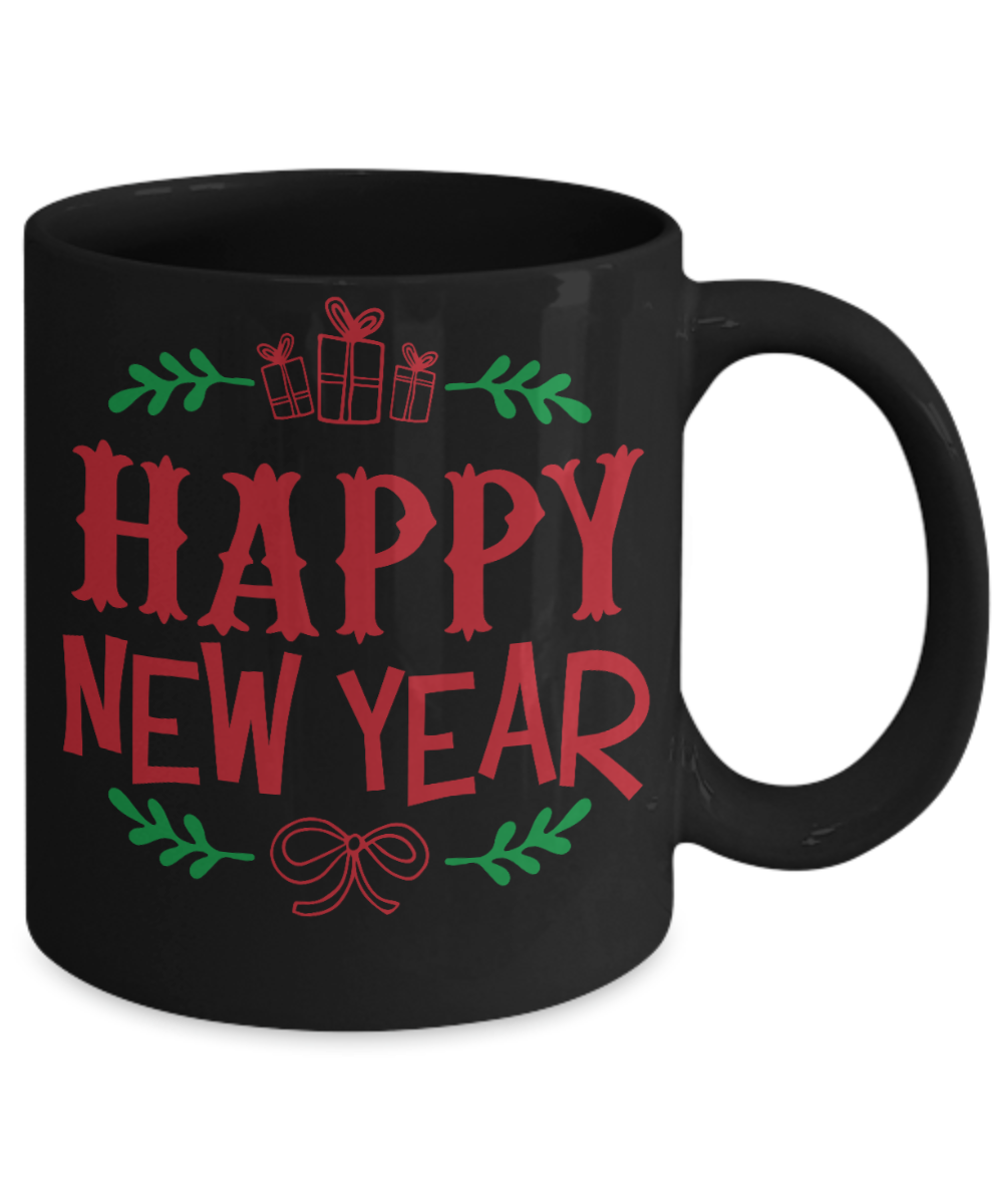 Knightmare before christmas mug - Happy New Year - Funny Christmas Gifts Mugs, Christmas Gifts for family Ceramic Cup Black, Funny Mugs Gift Ideas 11 Oz