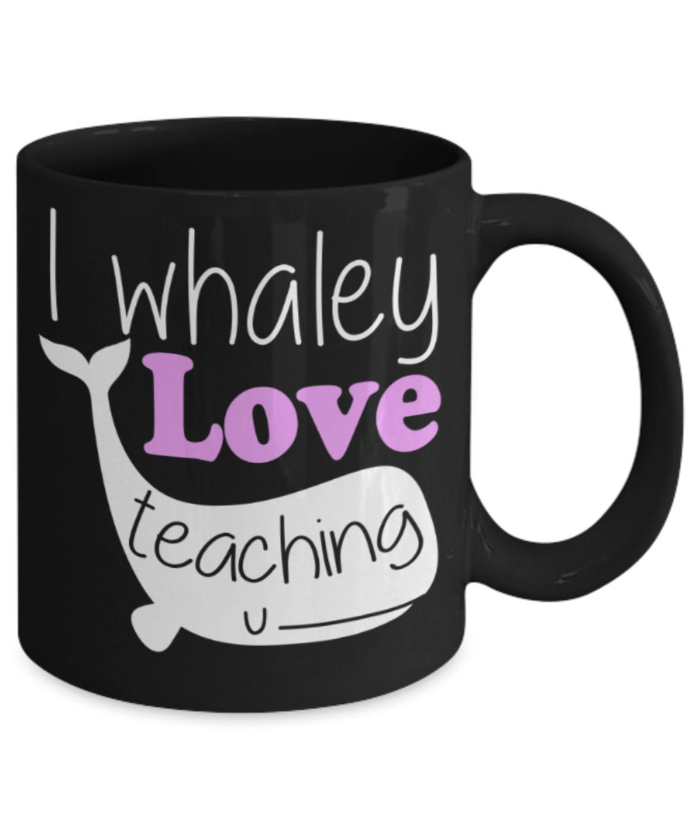 Teaching Lovers Mugs , I wahely love teaching you - Black Coffee Mug Porcelain Tea Cup 11 oz - Great Gift