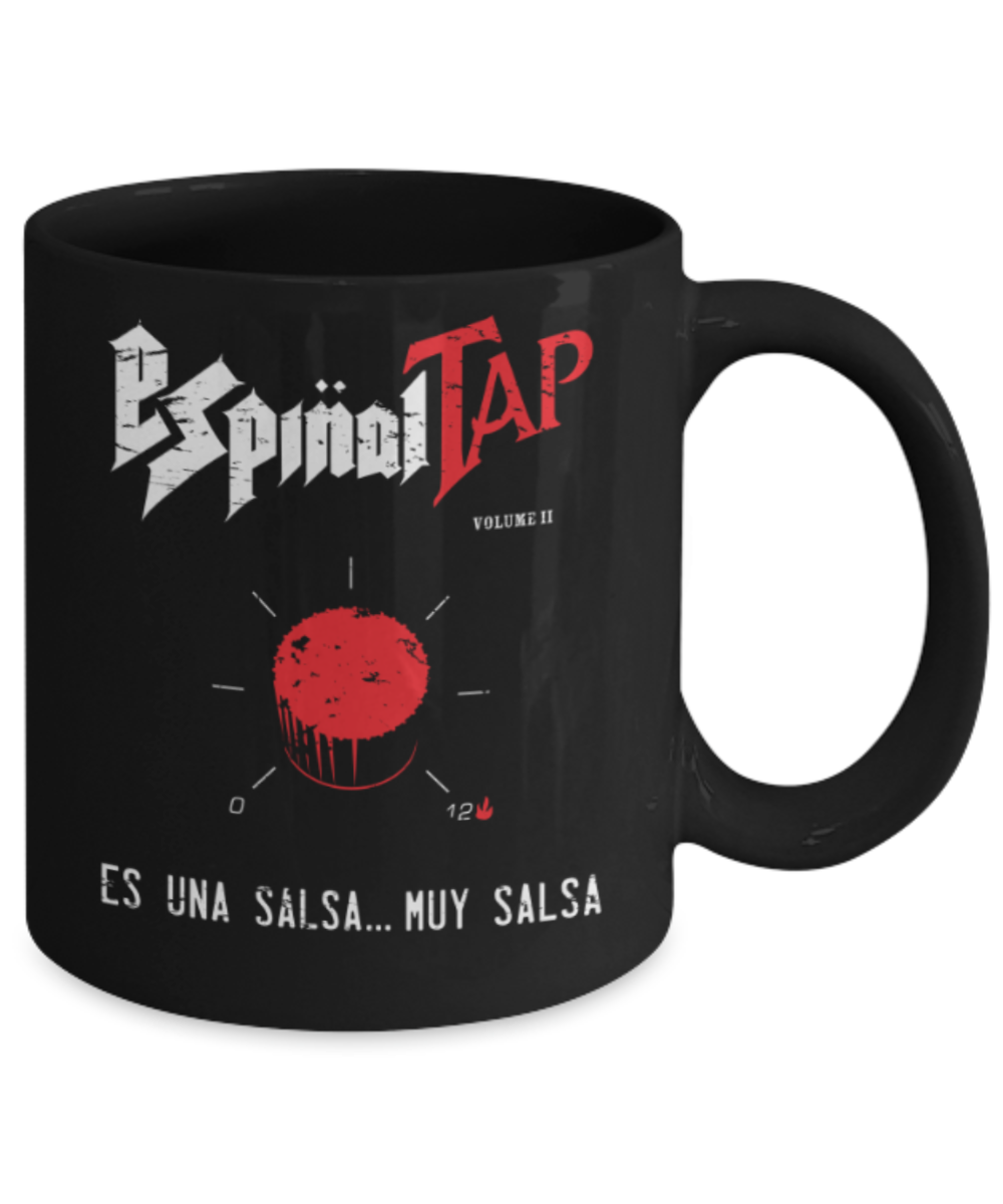 Food Lovers mugs , Espinal Tap Distressed - Black Coffee Mug Porcelain Tea Cup 11 oz - Great Gift