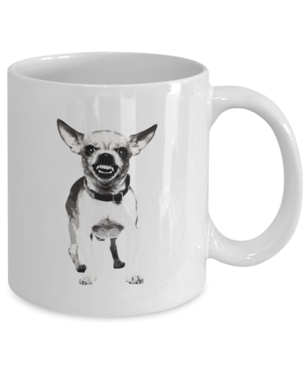 Gift gor dog lovers , Come at me bro - White Coffee Mug Porcelain Tea Cup 11 oz - Great Gift