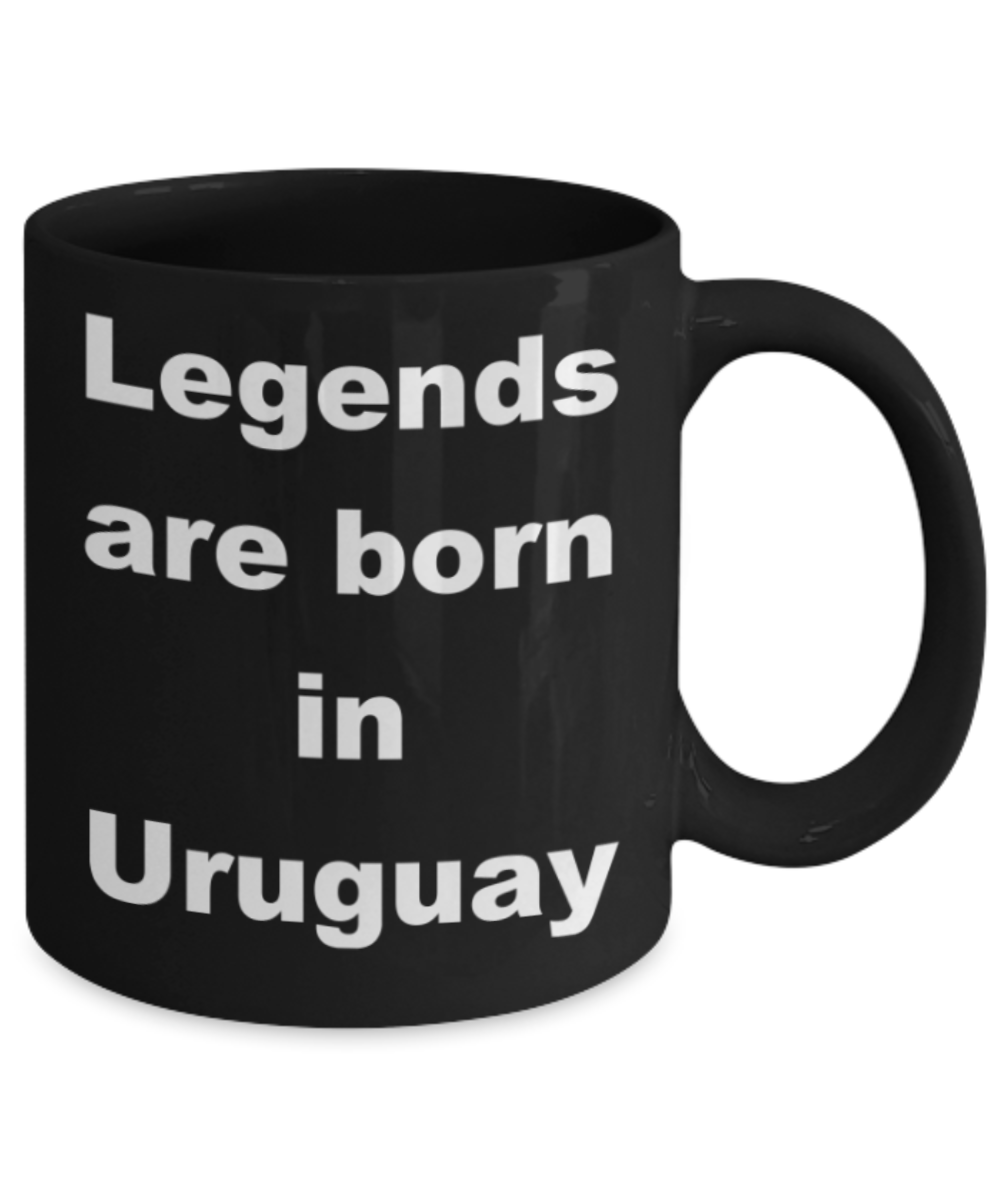 Legends are born in Uruguay - Black Porcelain Coffee 11 oz