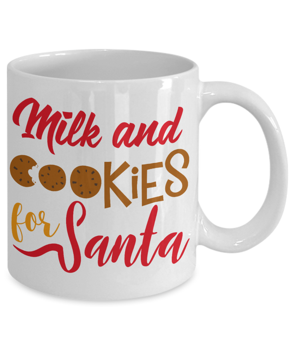 Rumbles the cloud and santa's greatest gift - Milk and Cookies for Santa - Funny Santa Gift Mugs, Christmas Gifts for family Ceramic Cup White, Funny Mugs Gift Ideas 11 Oz