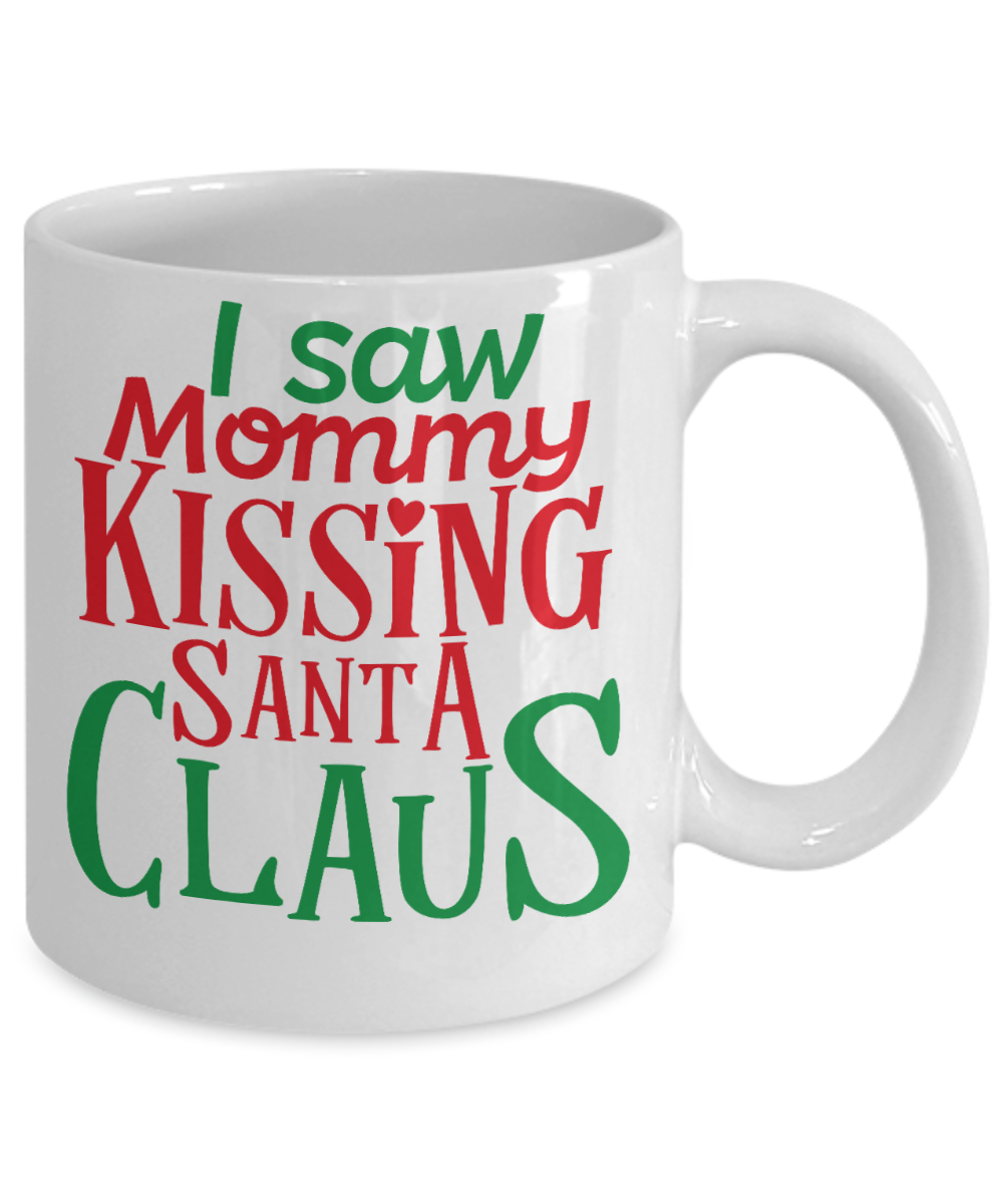 Knightmare before christmas mug - I saw Mommy Kissing Santa Claus - Funny Christmas Gift Mugs, Christmas Gifts for family Ceramic Cup White, Funny Mugs Gift Ideas 11 Oz