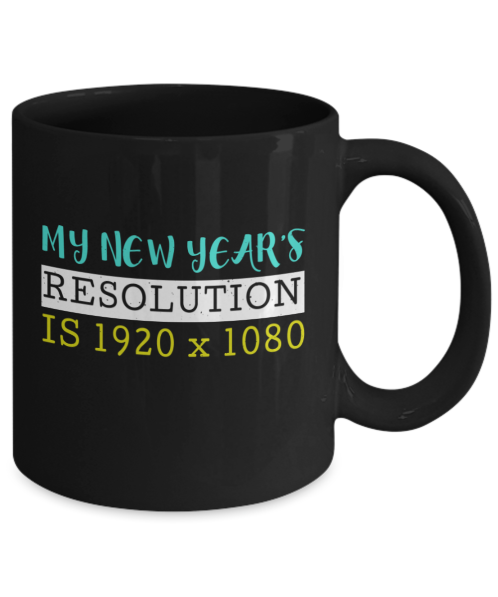 New Year gifts mugs, 1920 * 1080 new year resolution - Funny Black Porcelain Coffee Mug Cute Ceramic Cup 11 oz