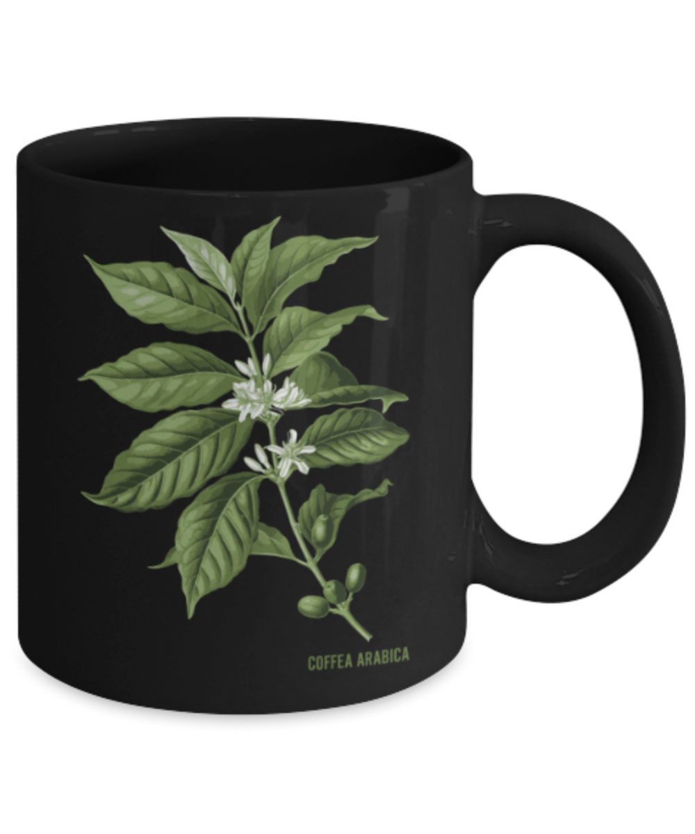 Beer Food Lovers mugs , Coffee Arabica - Black Coffee Mug Porcelain Tea Cup 11 oz - Great Gift