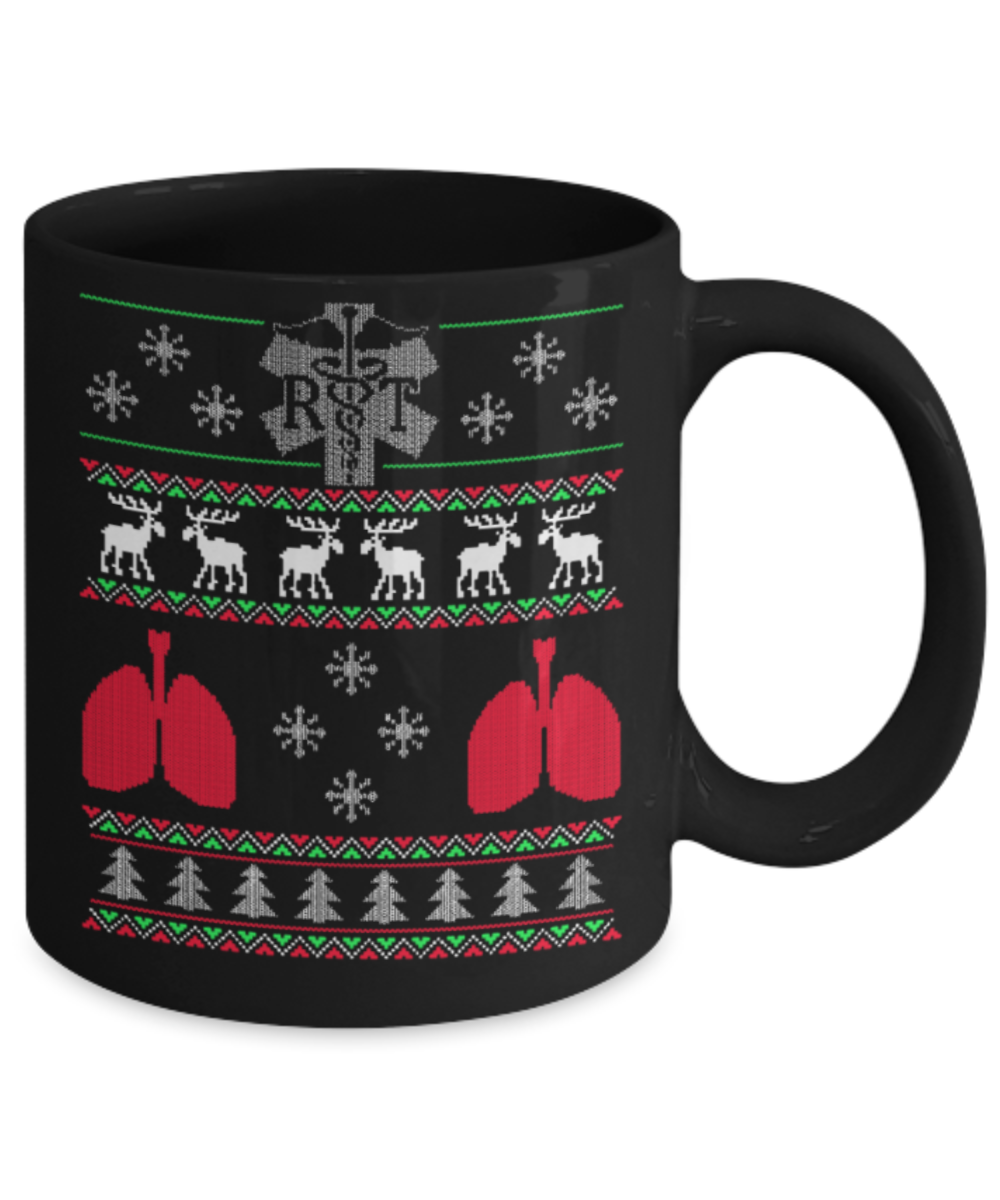 Peets coffee k cups christmas blend , Christmas Lungs R&T - Black Coffee Mug Porcelain Tea Cup 11 oz - Great Gift