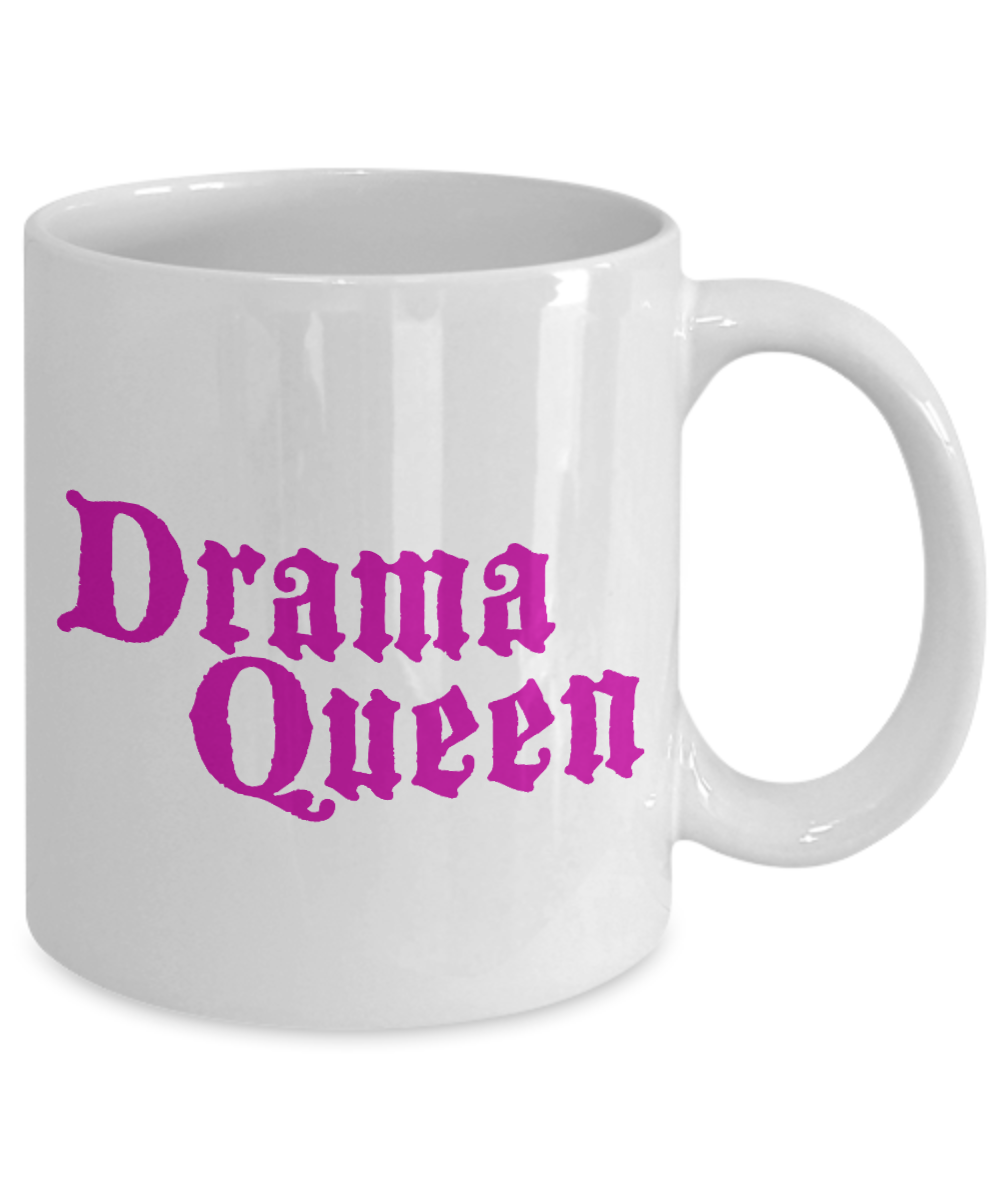 Cute Princess Coffee Mug, Drama Queen-White Porcelain Coffee Mug 11 oz For Daughter,Teen,Women, Girlfriend